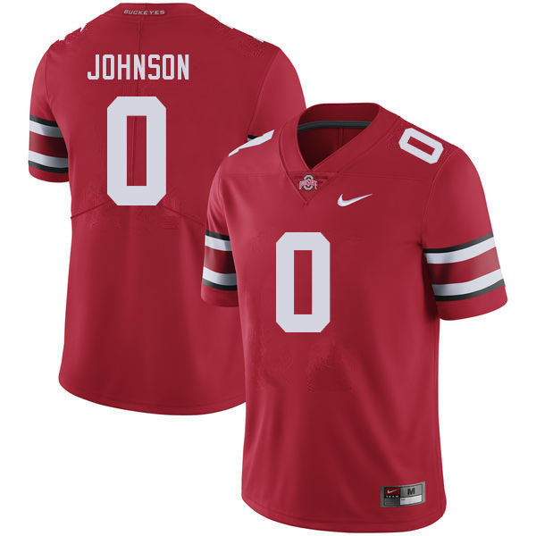 Men #0 Xavier Johnson Ohio State Buckeyes College Football Jerseys Stitched Sale-Red